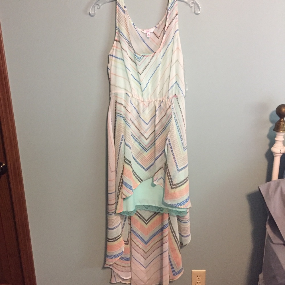 Candies Striped Tiered Dress